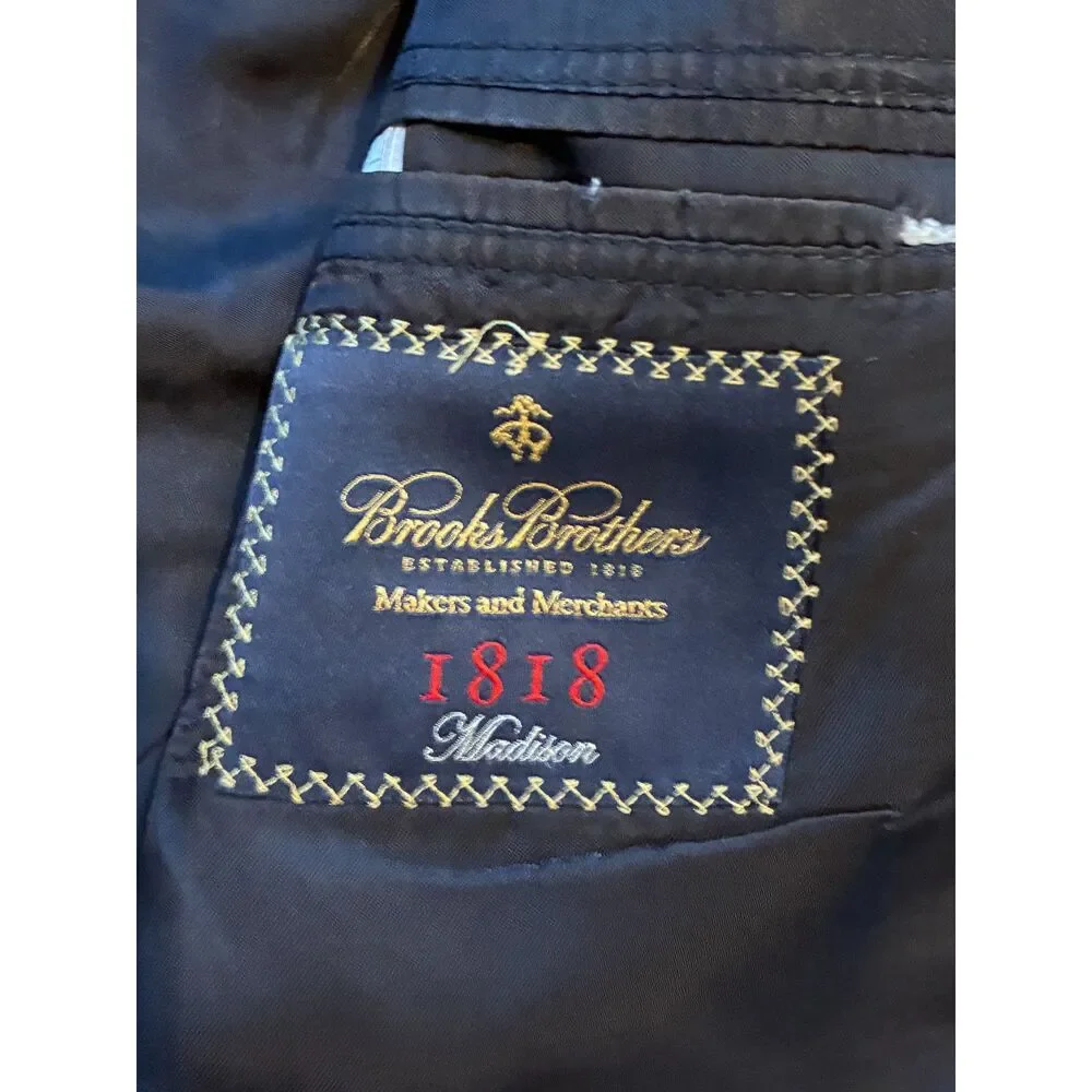 Brooks Brothers 1818 Madison Blue Loro Piana Suit Blazer Jacket   Mens Size 42R